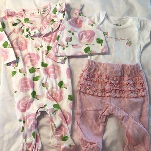 Brand new baby girl take me home set
